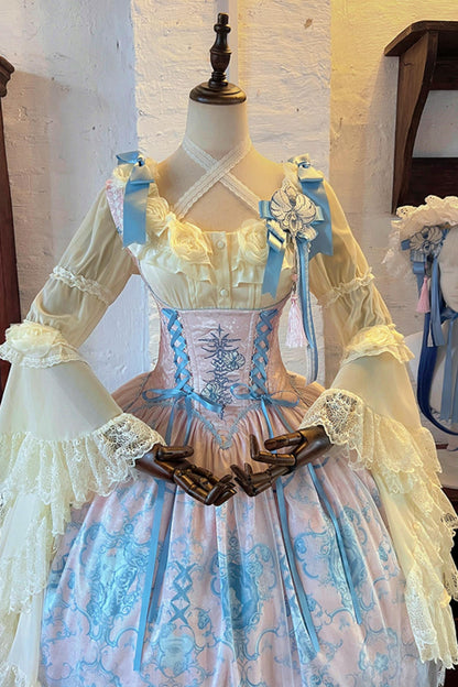 Blue and White Porcelain Lolita Dress
