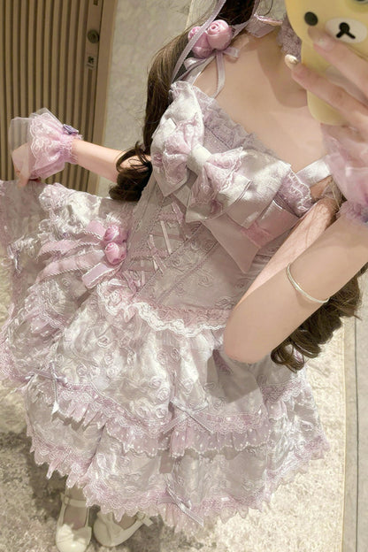 [Précommande] Robe Lolita Poupée Onirique aux Couleurs Bonbon + Accessoires Cheveux