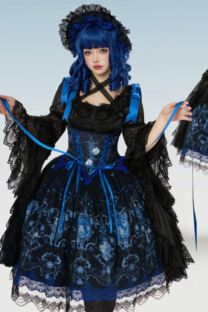 Blue and White Porcelain Lolita Dress