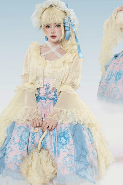 Blue and White Porcelain Lolita Dress