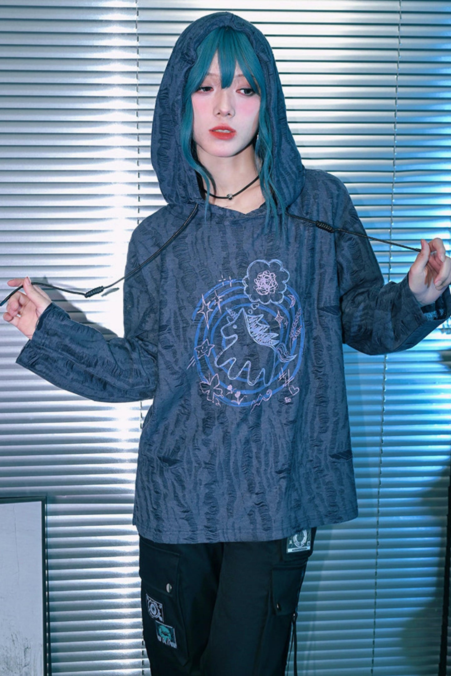 포니 스타 하트 티드 탑