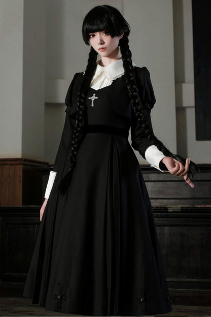 [Vorbestellung] Gothic White Night Kleid + Accessoires