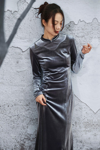 Eternal Night Velvet Dress