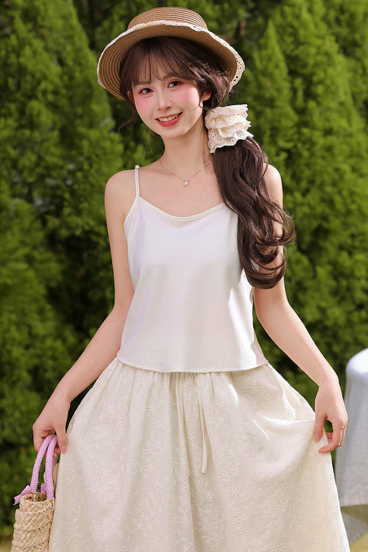 솔리드 컬러 캐미솔