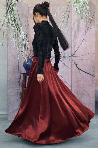 Elegant Satin Skirt