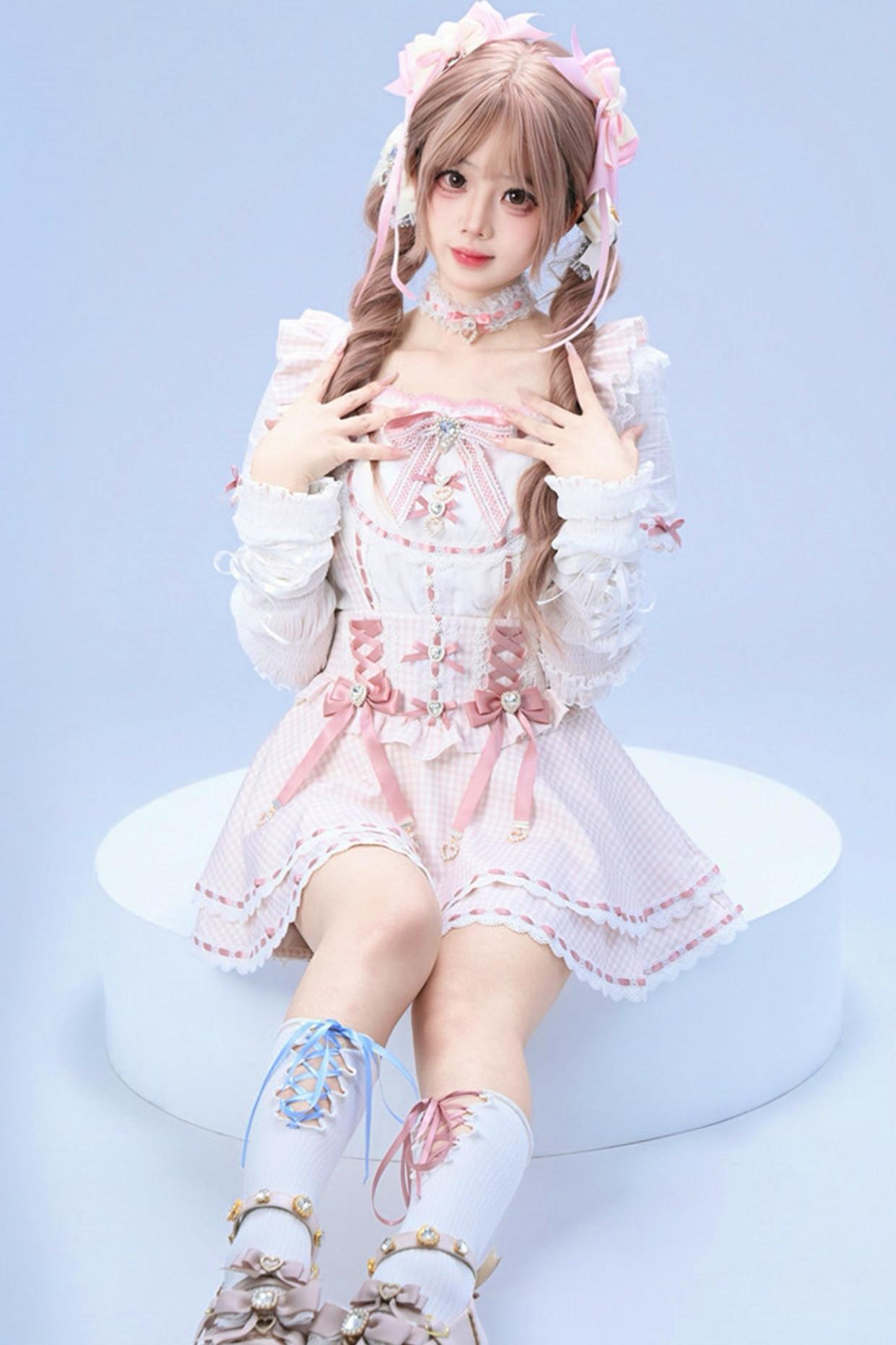 [Pre-order Item] Doll Girly Ryousangata Top + Skirt