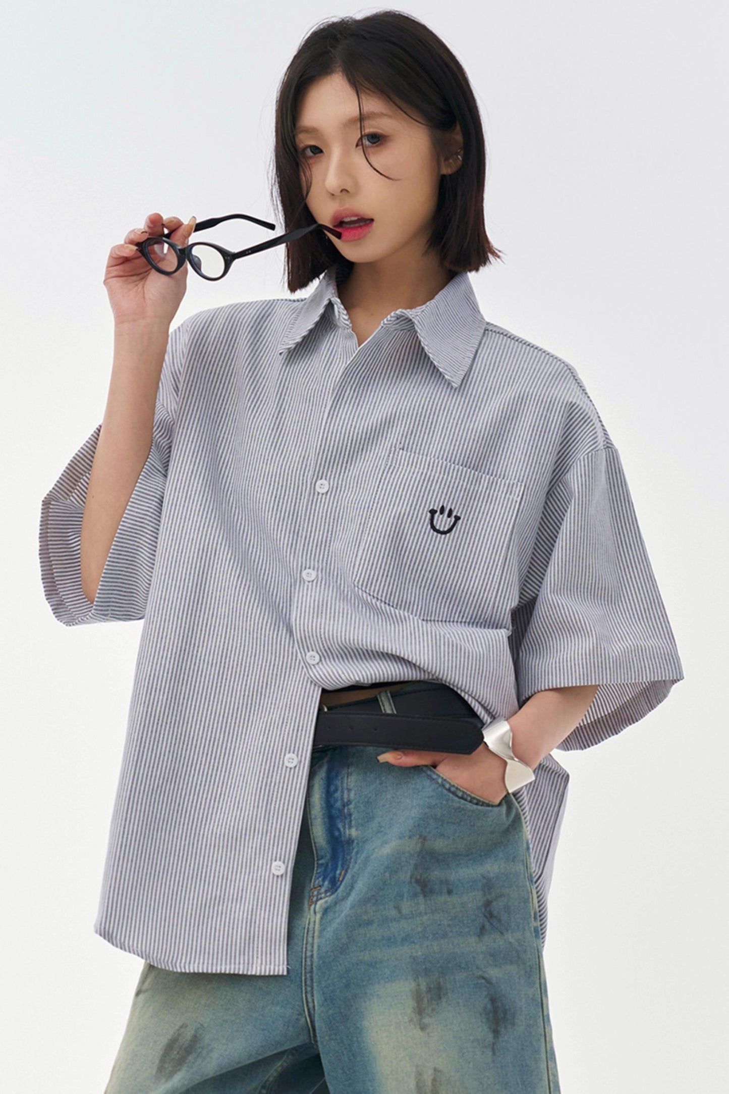 Mode Loose Striped Shirt
