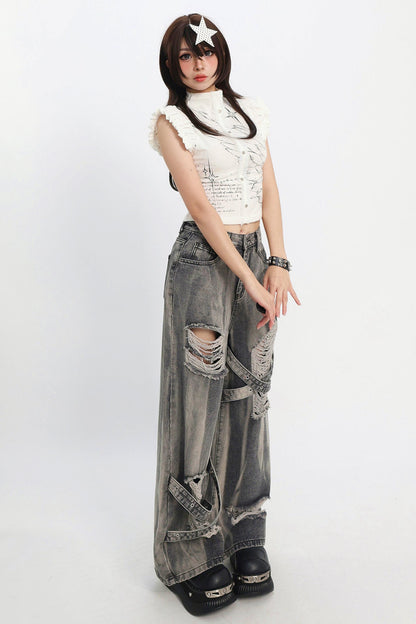 Angel Wing Ruffle Top