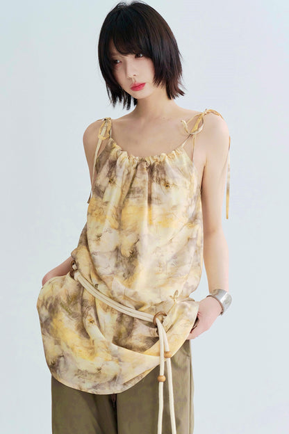 Tie-dye Butterfly Print Camisole