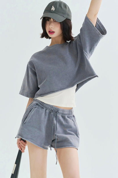 Top de Ocio Lavado + Pantalones Cortos