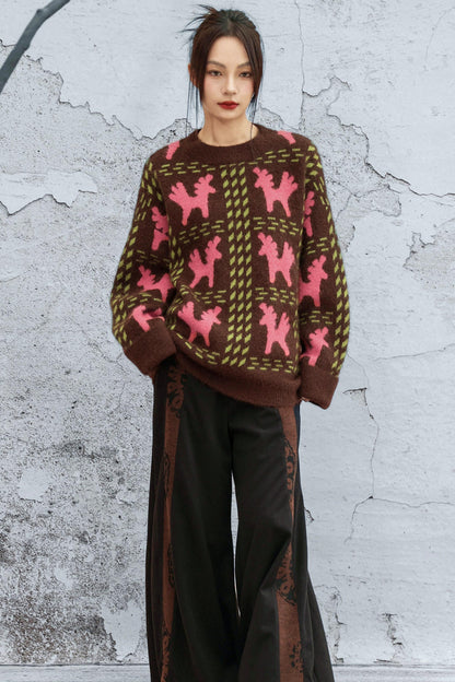 Colorblocked Alpacaswetter