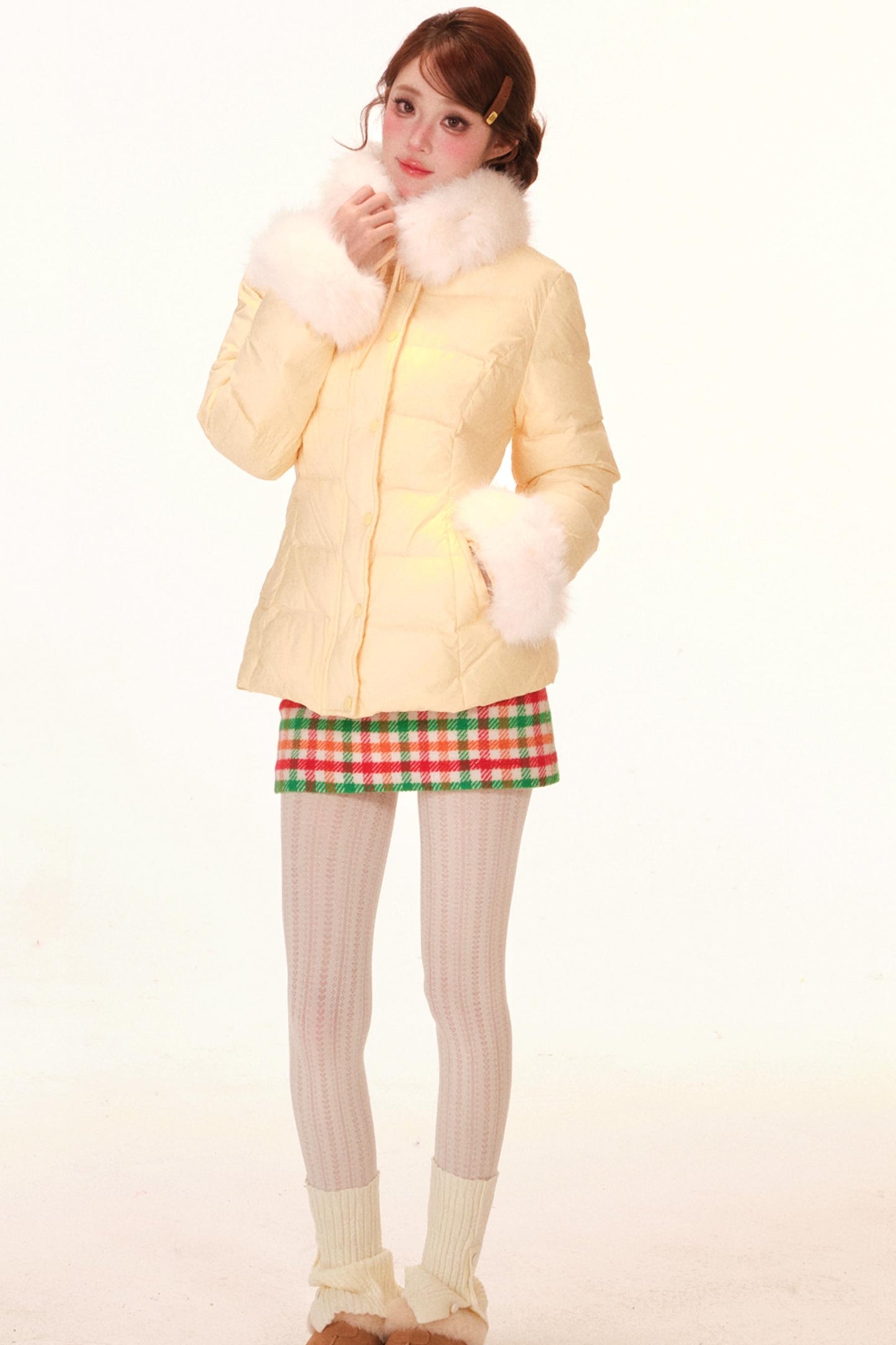 ノルディックファーコラーダウンジャケット