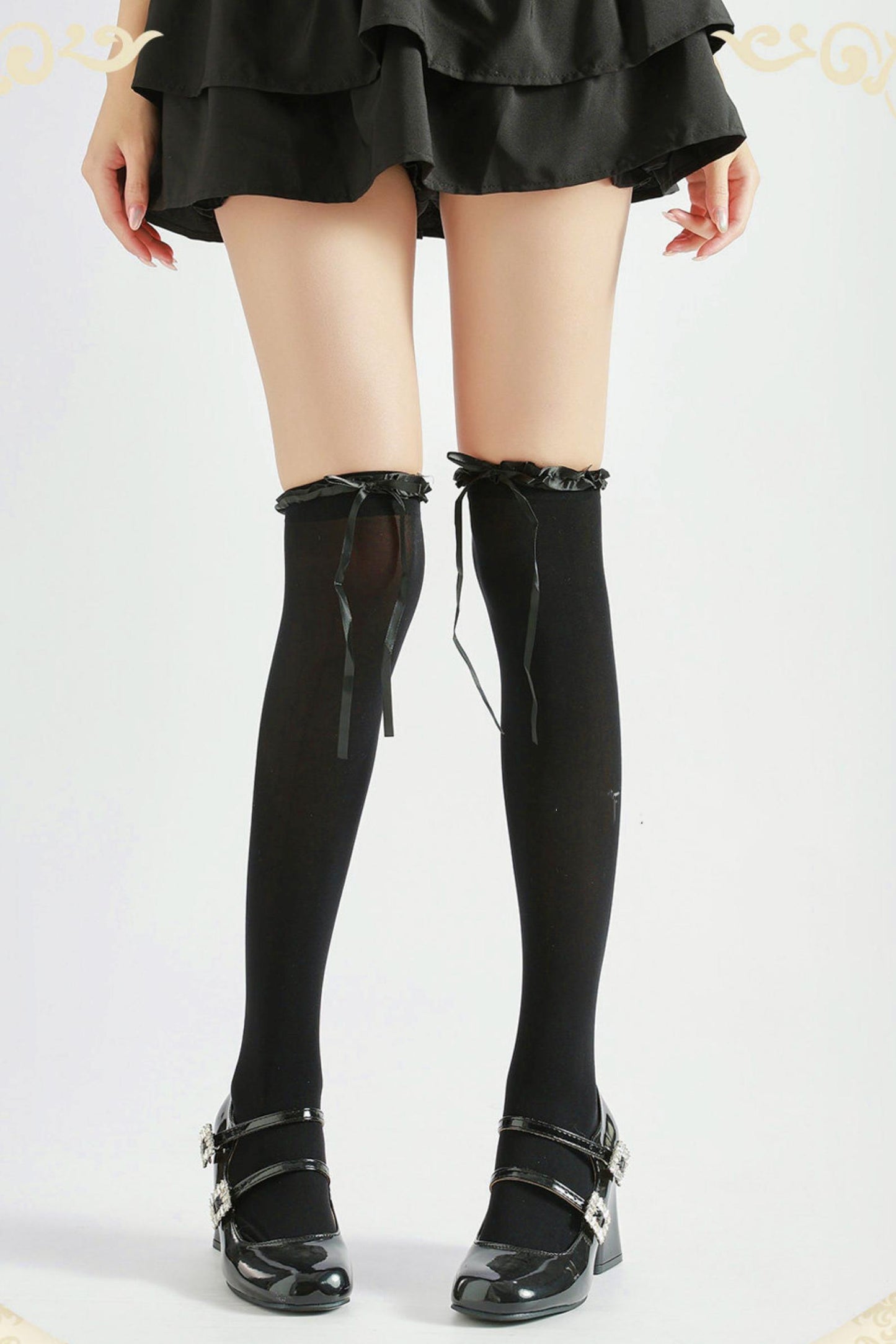 Sheer Lace Thigh High Socks