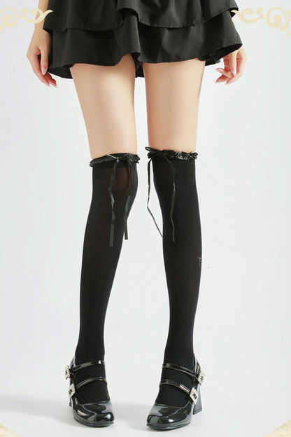 Sheer Lace Thigh High Socks
