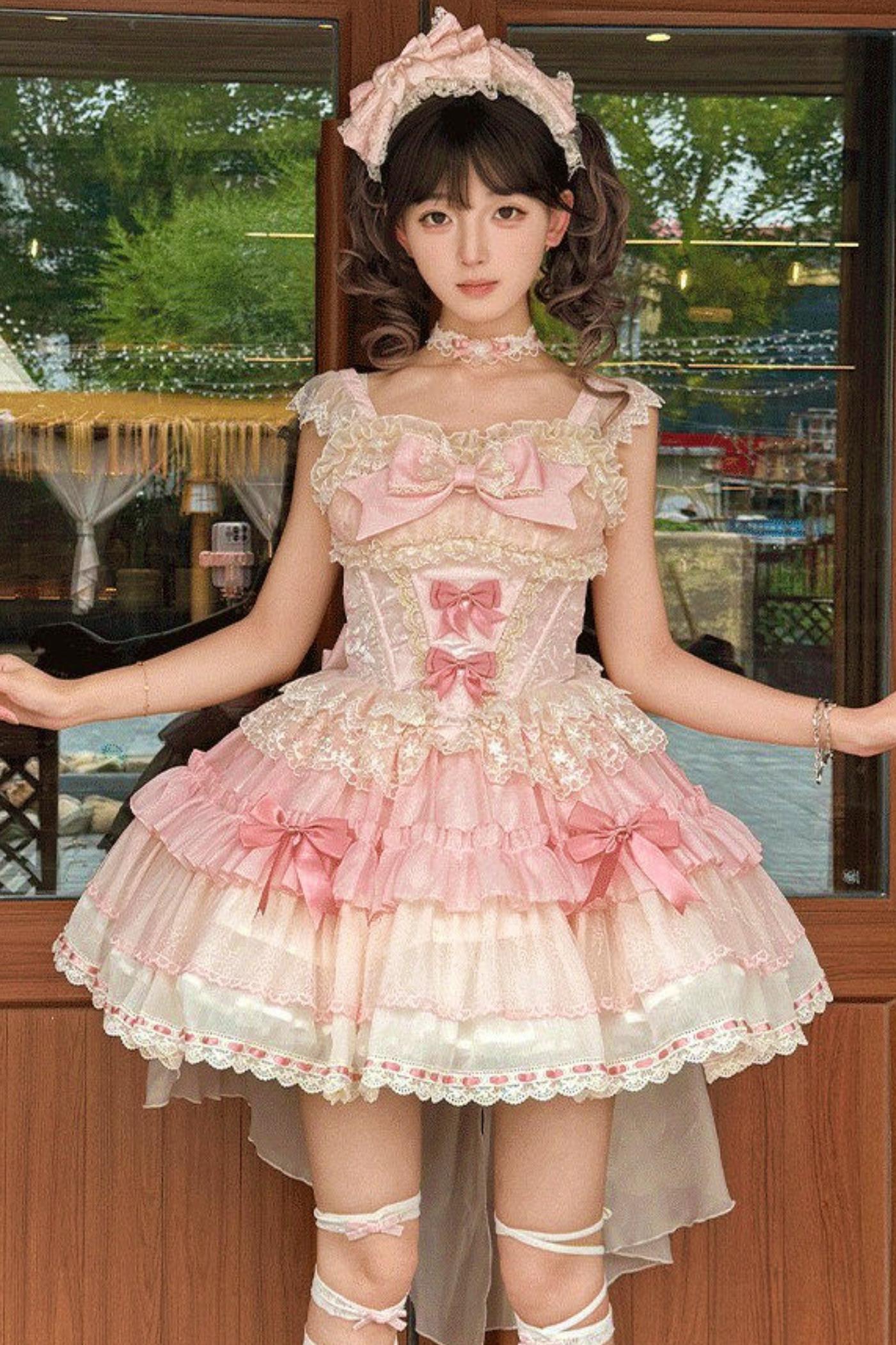 Strawberry Ballet Princess Lolita Dress + Top