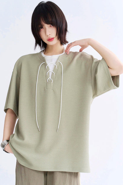 Gravity Faux Two Piece Contrast T-Shirt