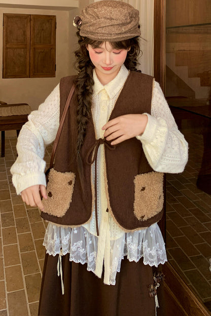 Mori Lace Patchwork Blouse