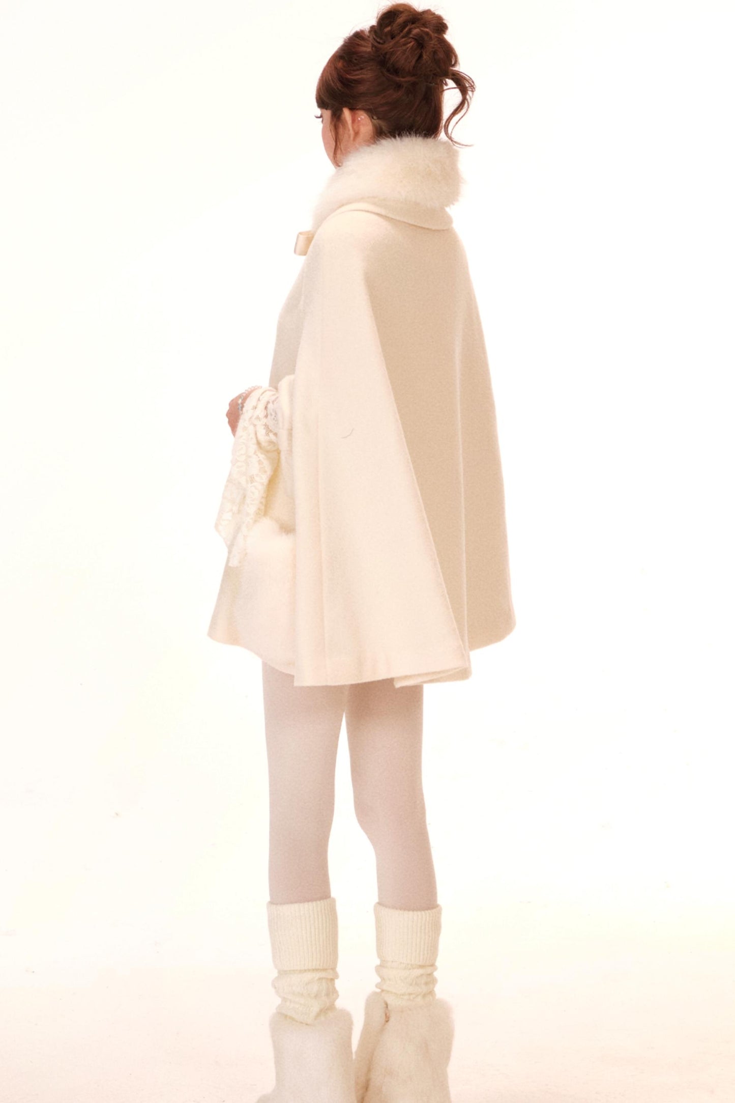 キルティッドケープコート