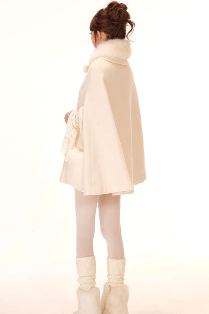 キルティッドケープコート