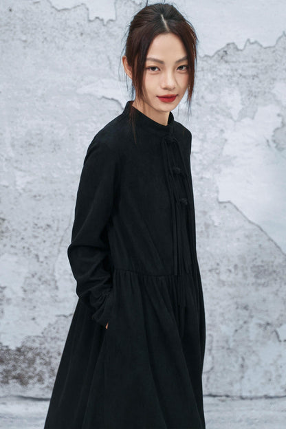 レトロコーデュロイチョンシャンドレス