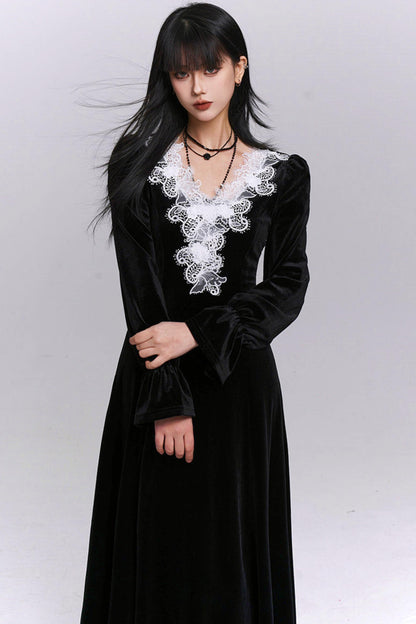 Black Velvet Formal Dress