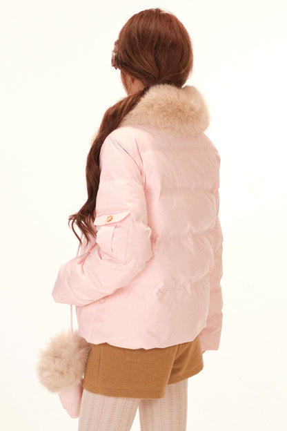 スイートフレンチファーカラーダウンジャケット