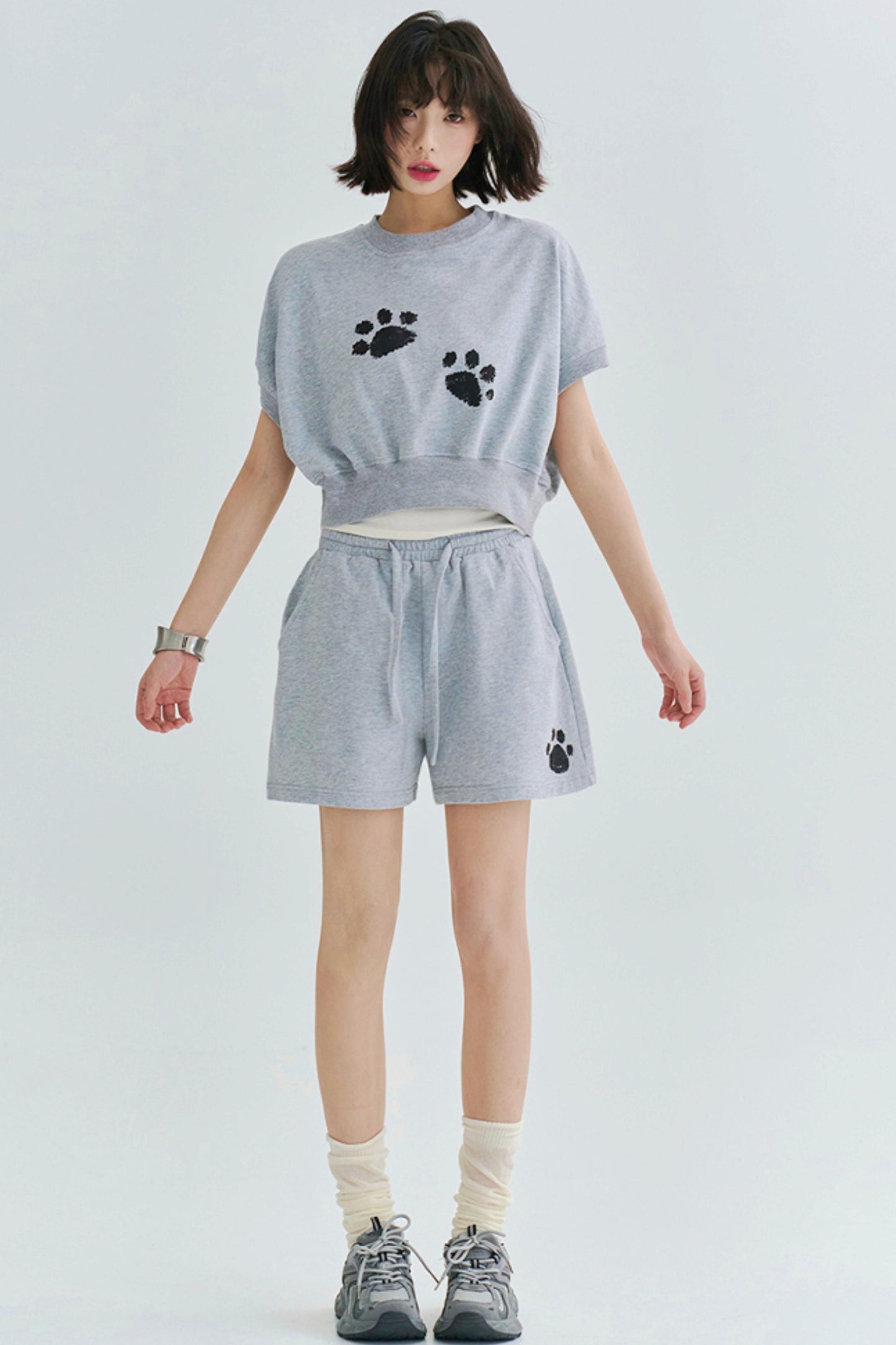 Gravity Mark Crop Top + Shorts