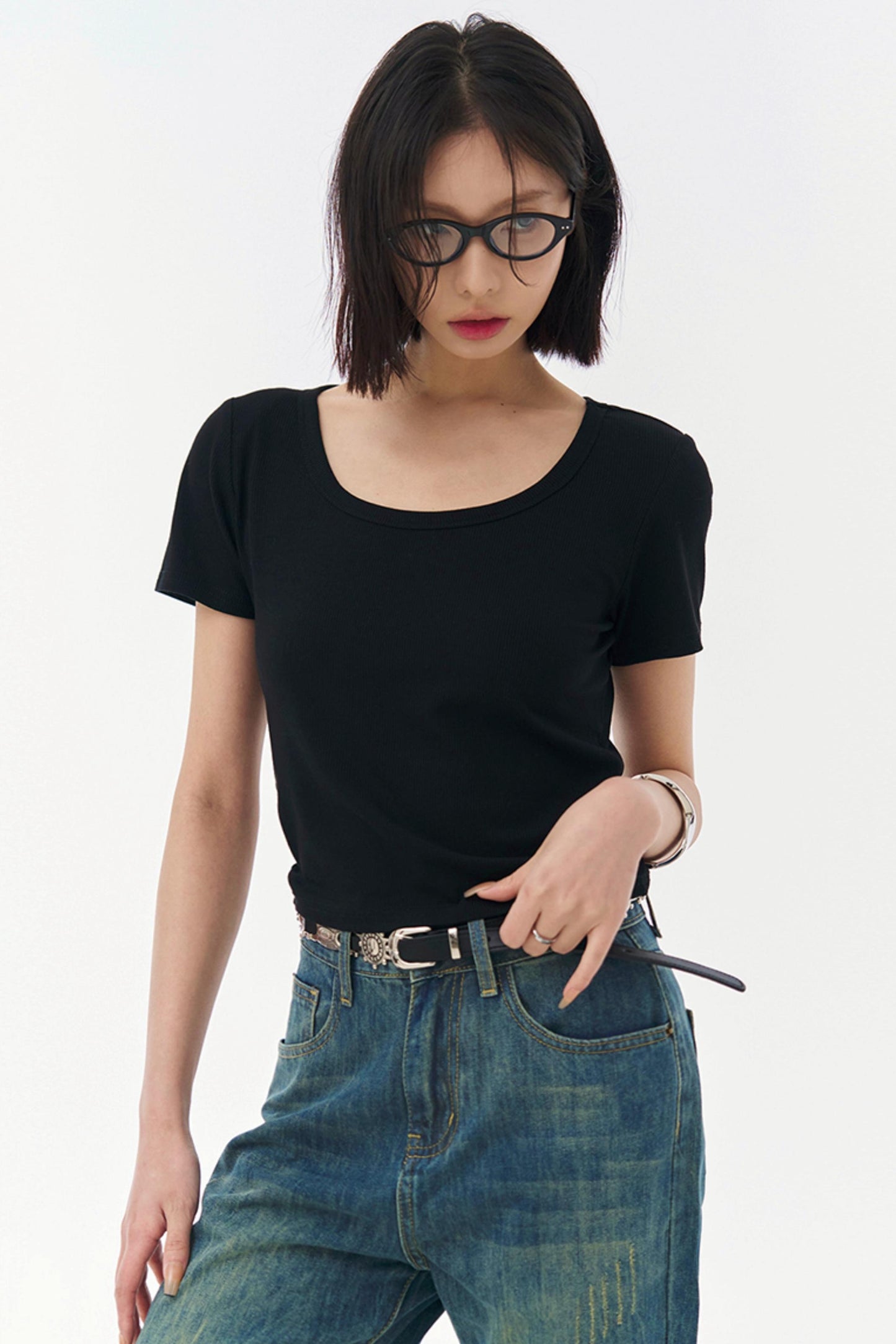 Slim Fit U-Neck T-Shirt