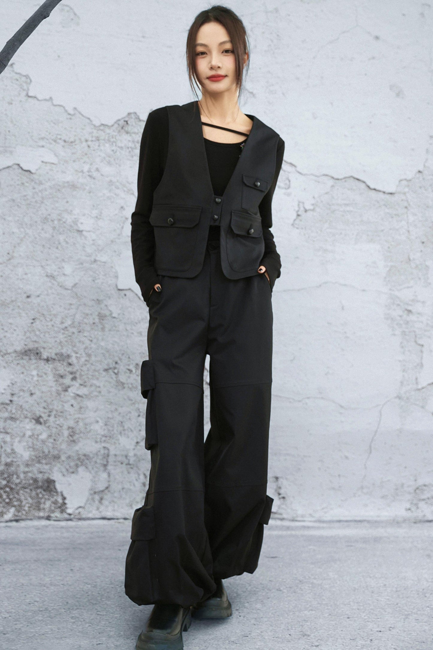 ユニセックスマルチポケットカーゴパンツ