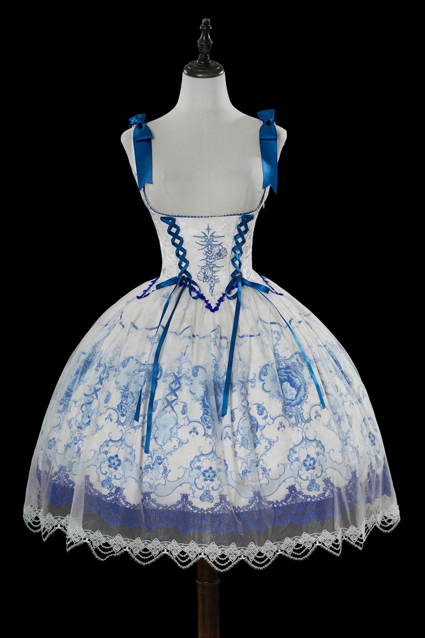 Blue and White Porcelain Lolita Dress