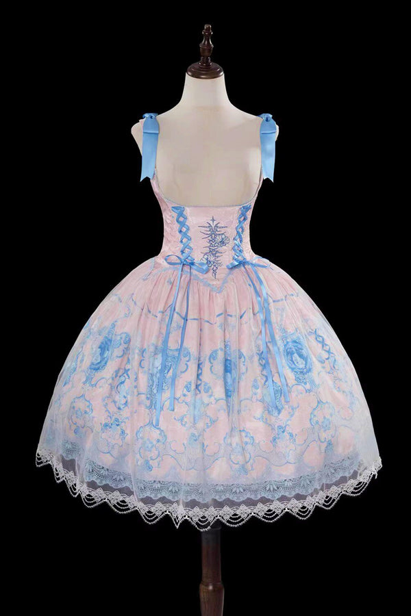 Blue and White Porcelain Lolita Dress