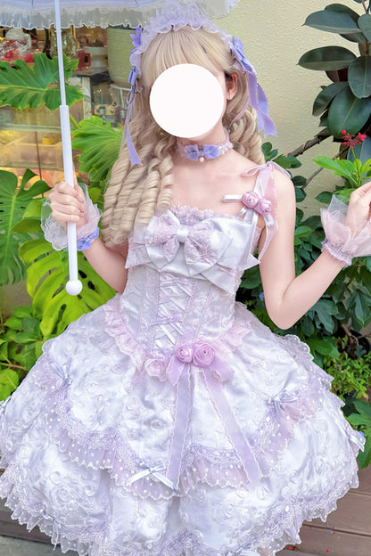 [Précommande] Robe Lolita Poupée Onirique aux Couleurs Bonbon + Accessoires Cheveux