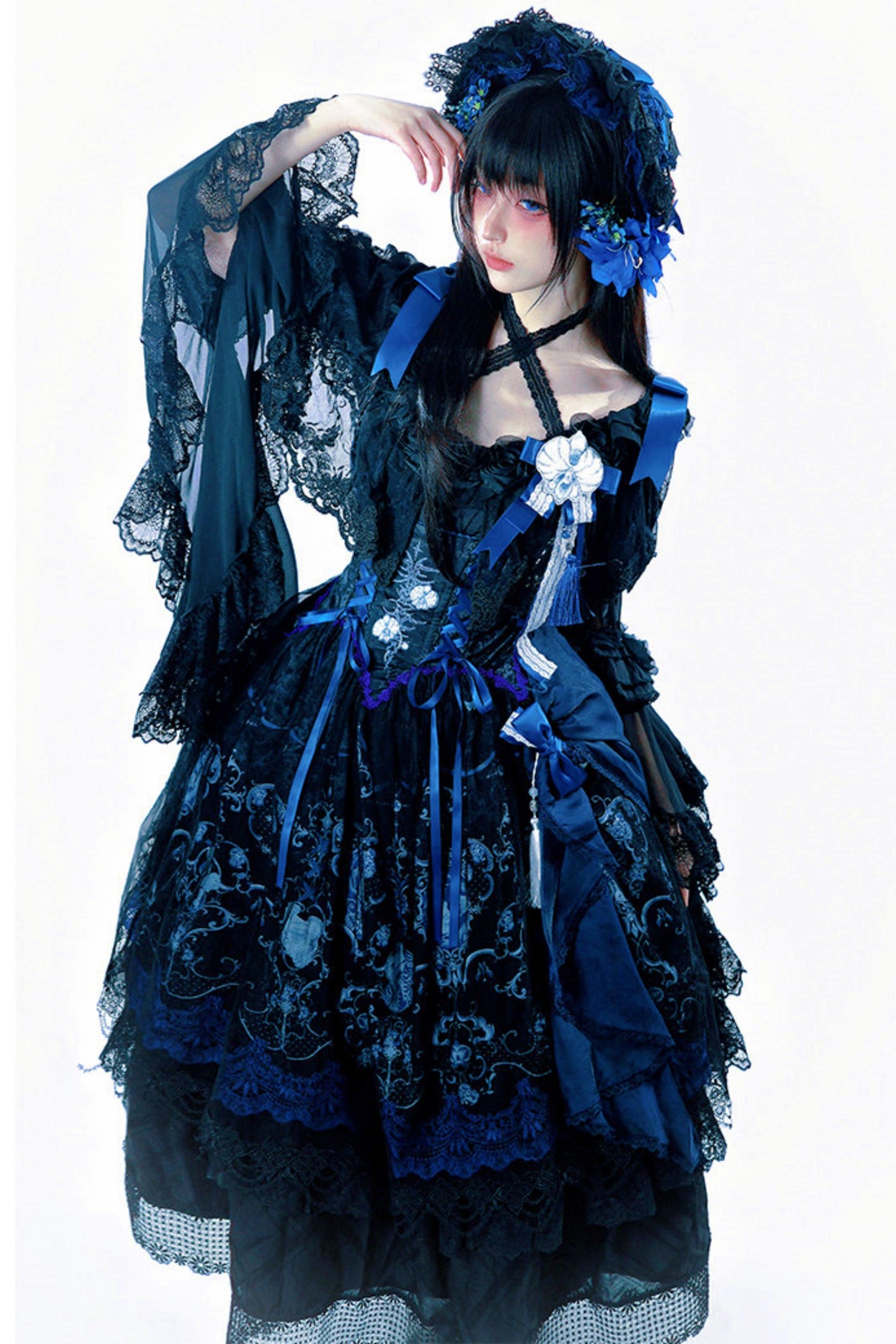 Blue and White Porcelain Lolita Dress