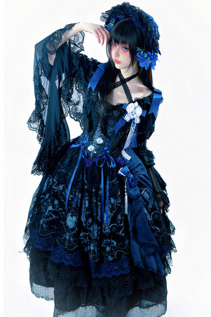 Blue and White Porcelain Lolita Dress