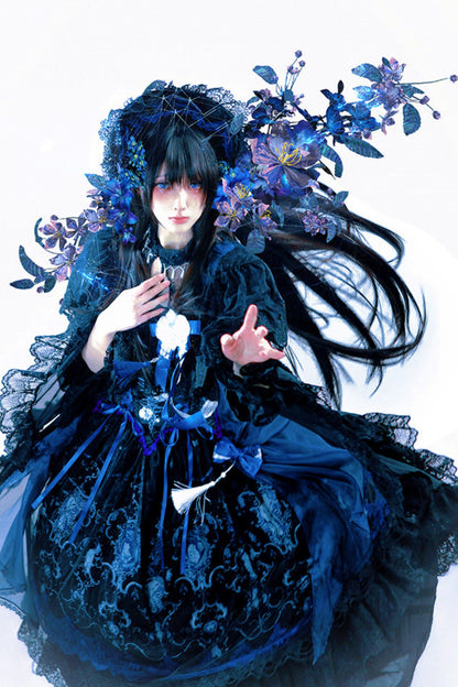 Blue and White Porcelain Lolita Dress