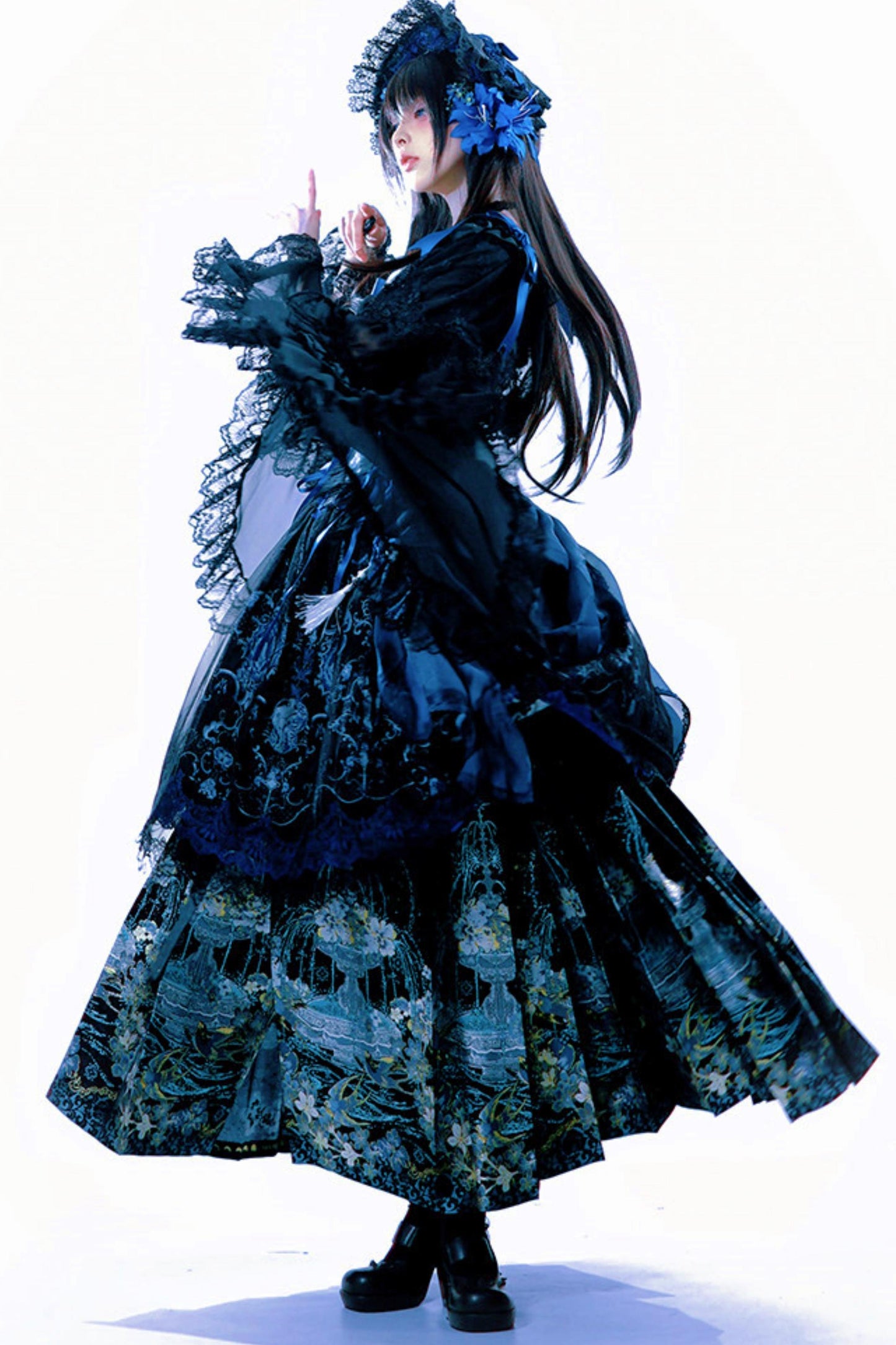 Blue and White Porcelain Lolita Dress