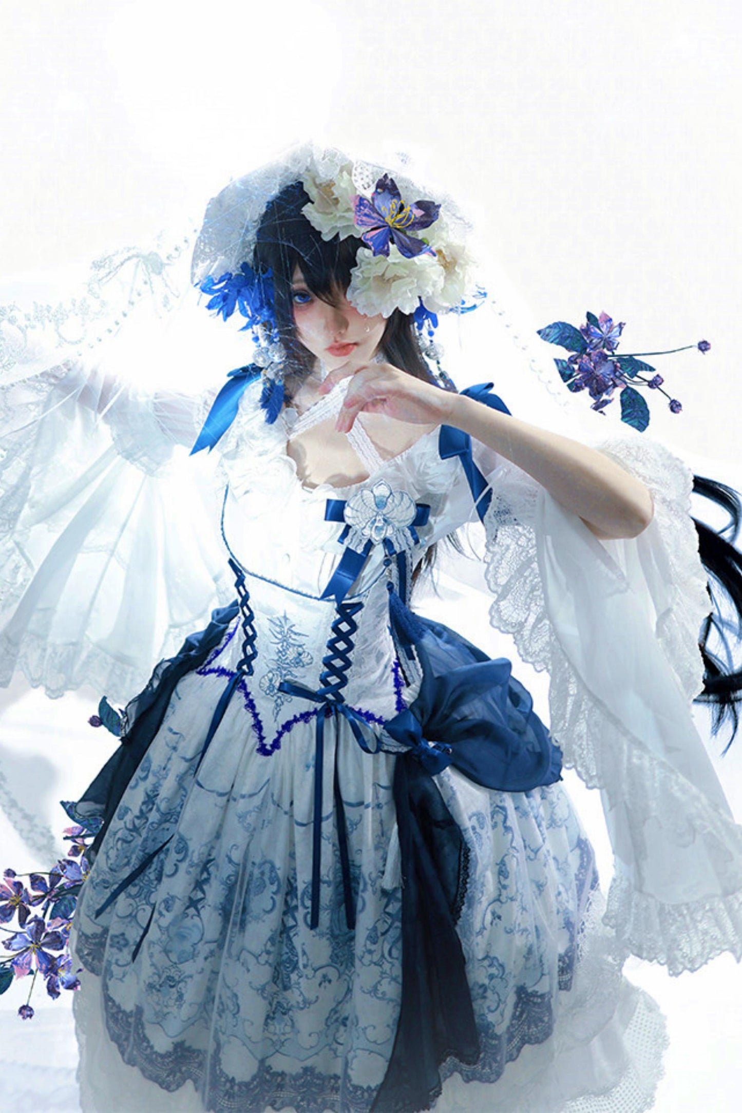 Blue and White Porcelain Lolita Dress