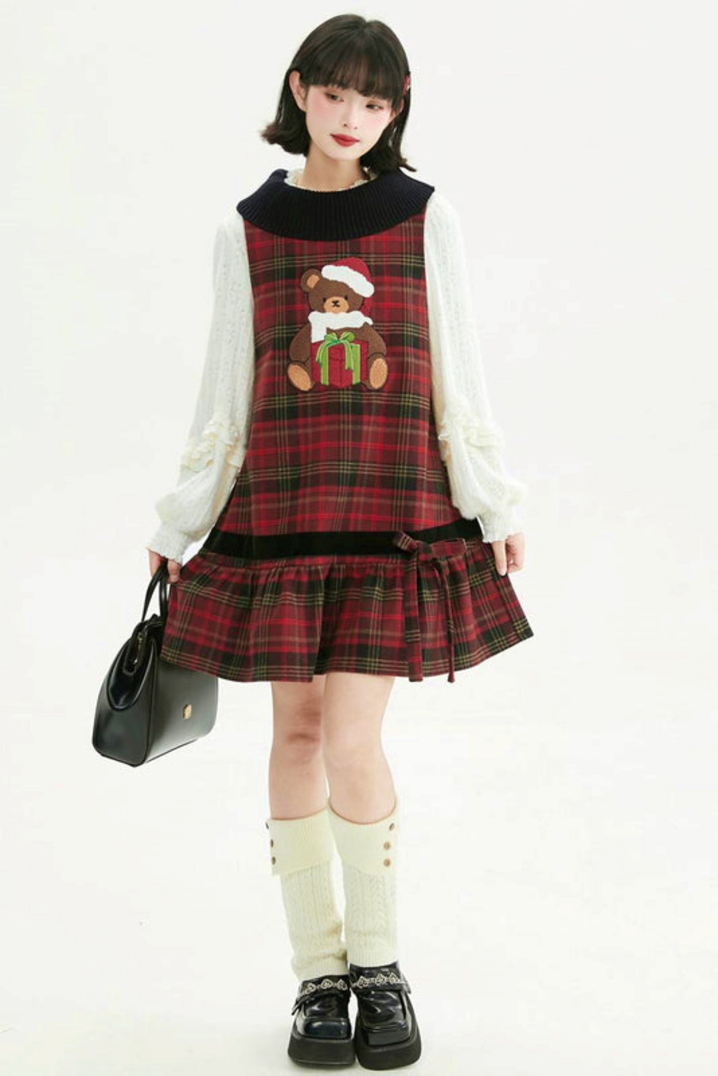 ヴィンテージレッドチェックドレス