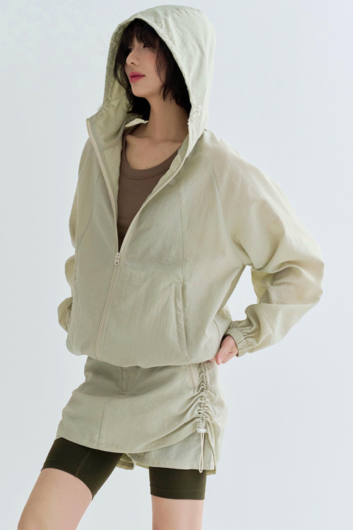 Shaka Hood Mode Hoodie + Short Skirt