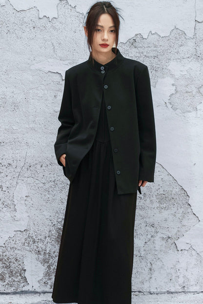 アシメトリカルパッチワークブレザー