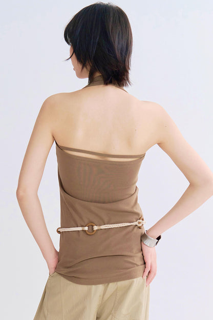 Reptile Print Backless Camisole
