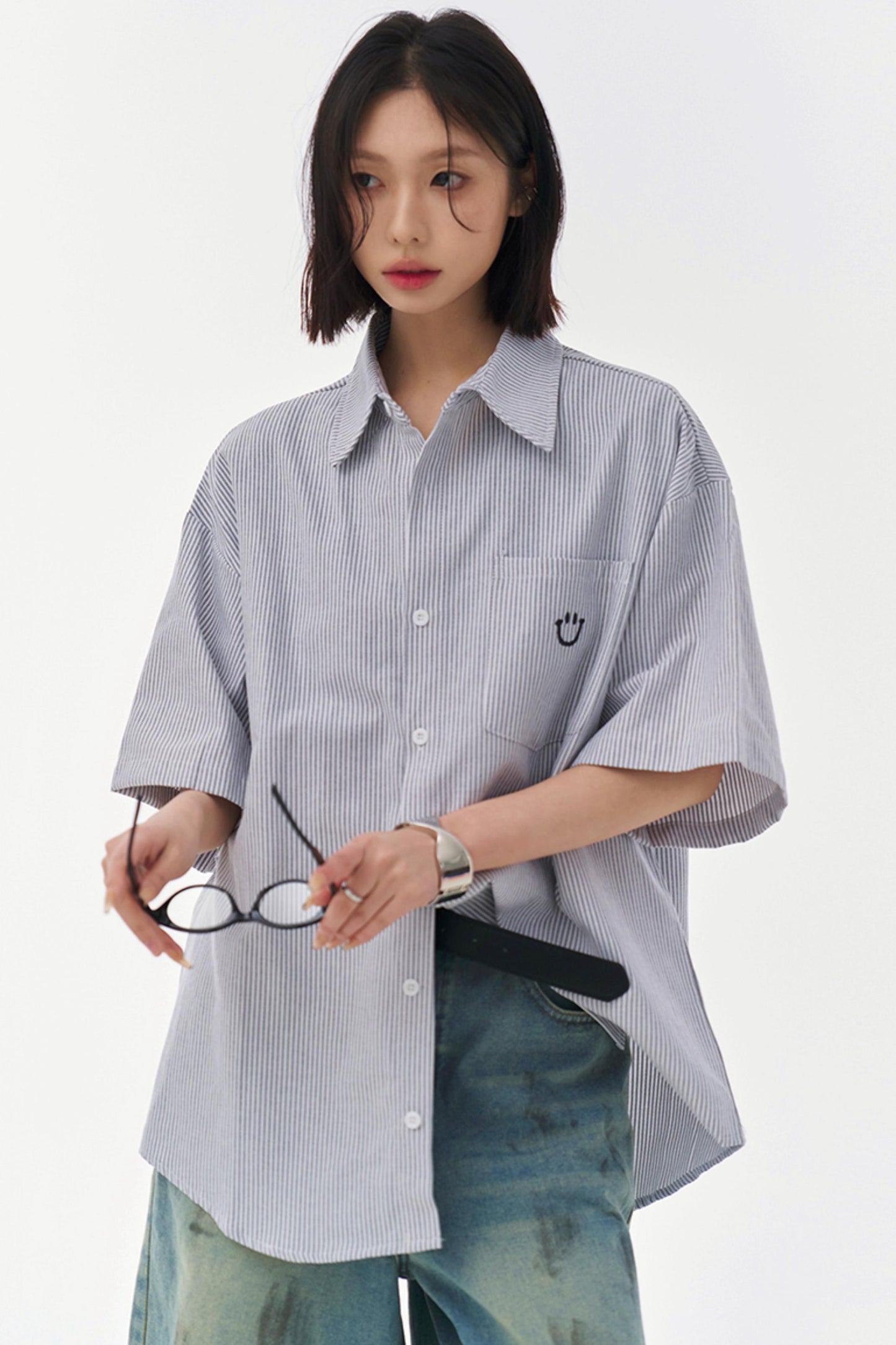 Mode Loose Striped Shirt