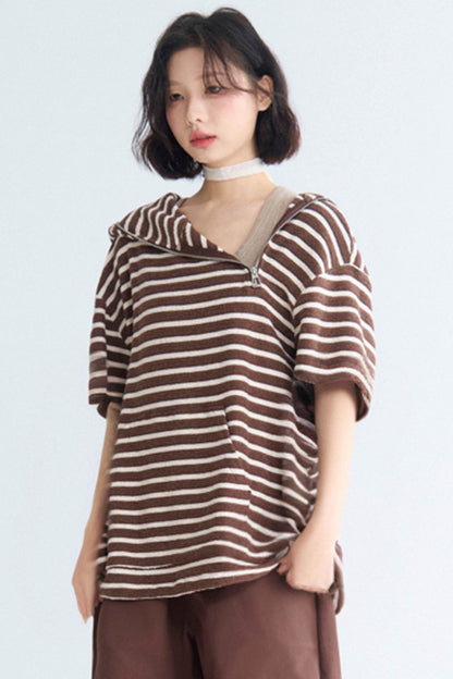 airy loose-fitting hooded tea