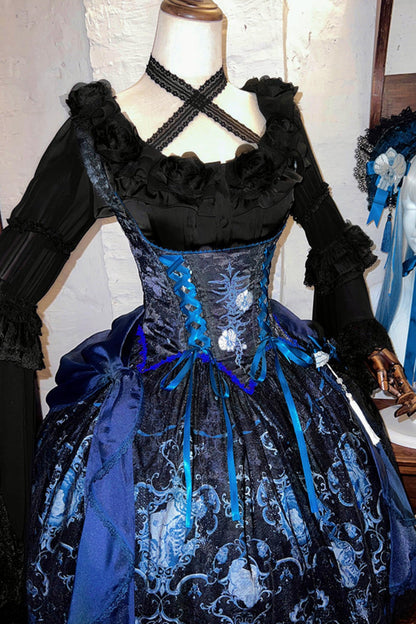 Decadent Gothic Lace Princess-Sleeve Top