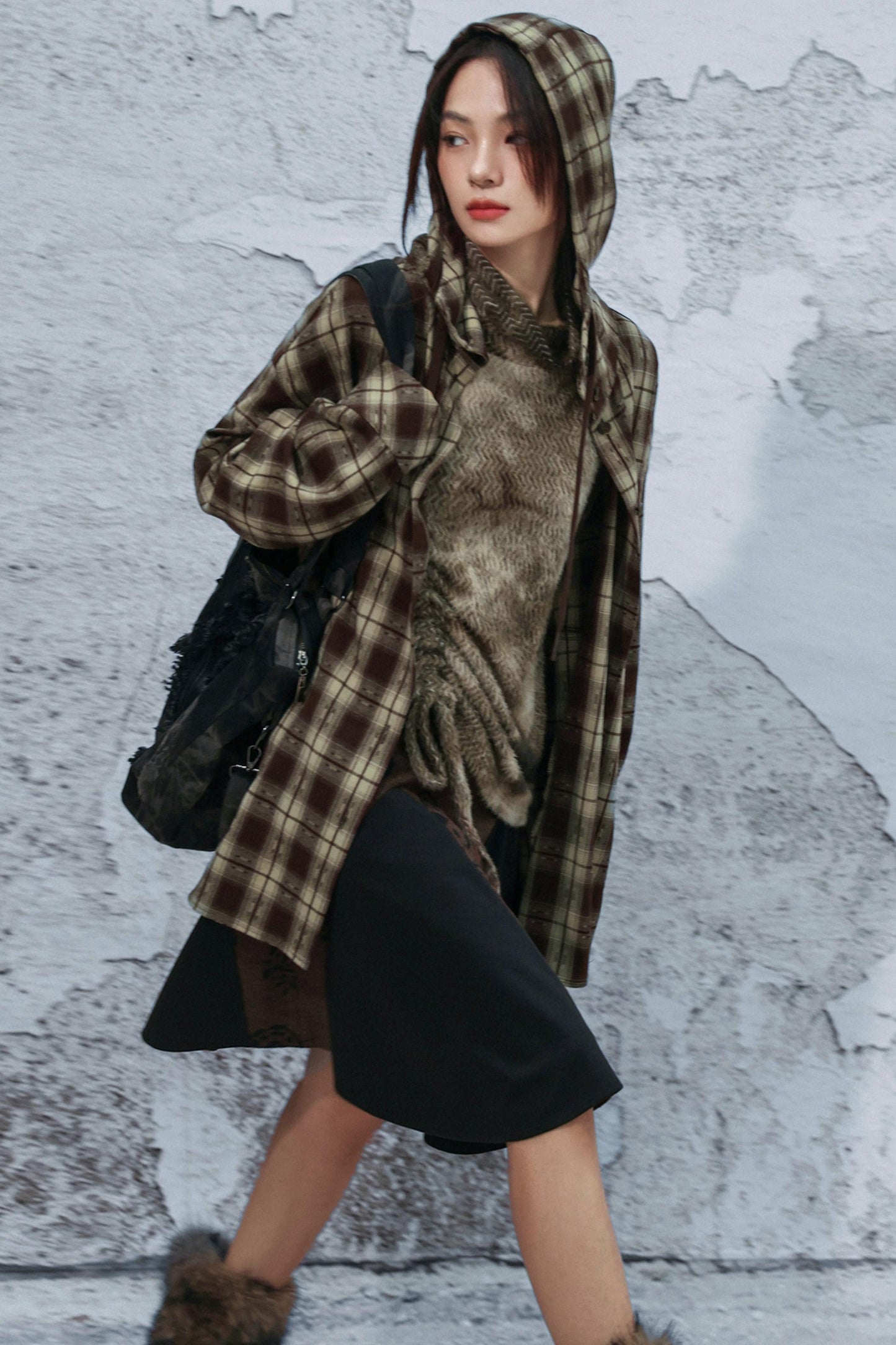 モードフードチェックトップス