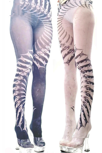 Alien Claw Graphic Gothic Tights