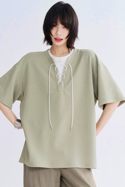 Gravity Faux Two Piece Contrast T-Shirt