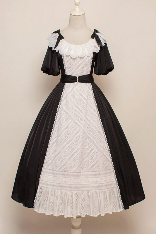 Robe Lolita de Servante avec Dentelle et Rubans