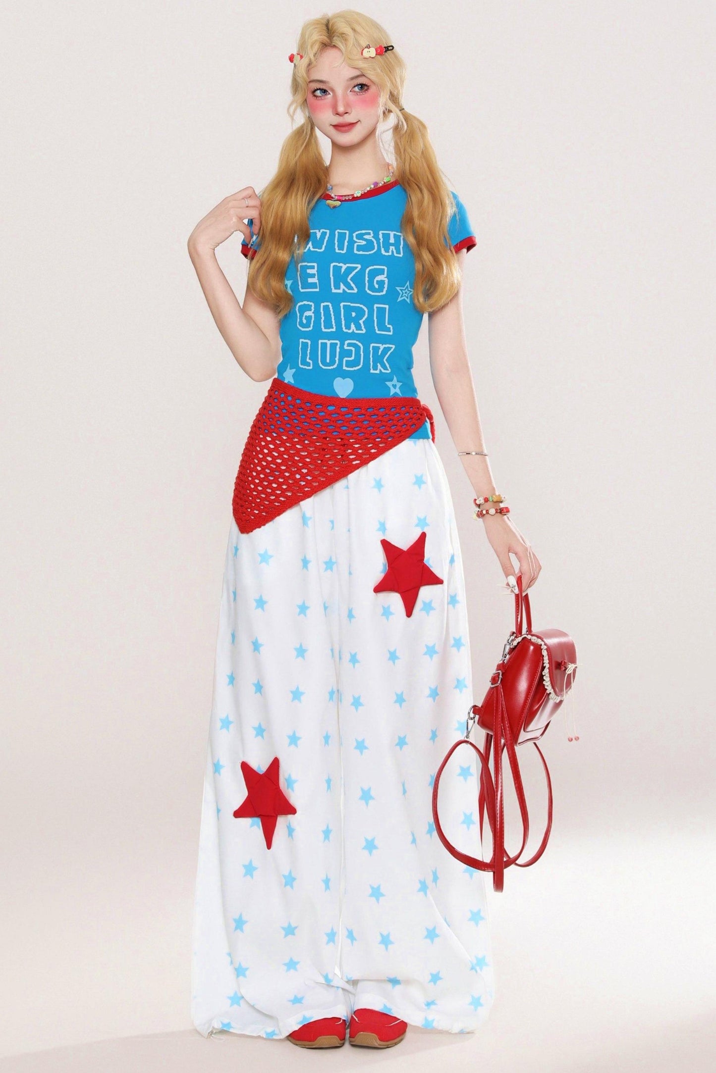 Retro Pop Star Wide Leg Pants