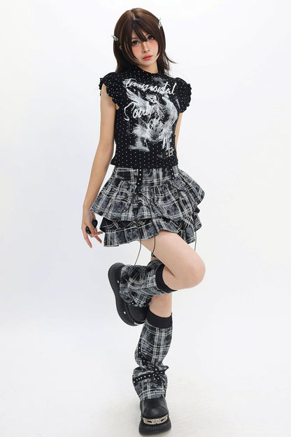 Decadent Angel Punk Ruffle T-Shirt